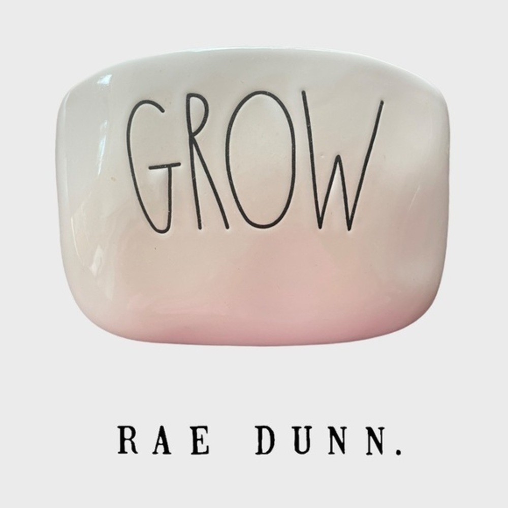 GROW ... Rae Dunn Ceramic Hanging Wall Plante